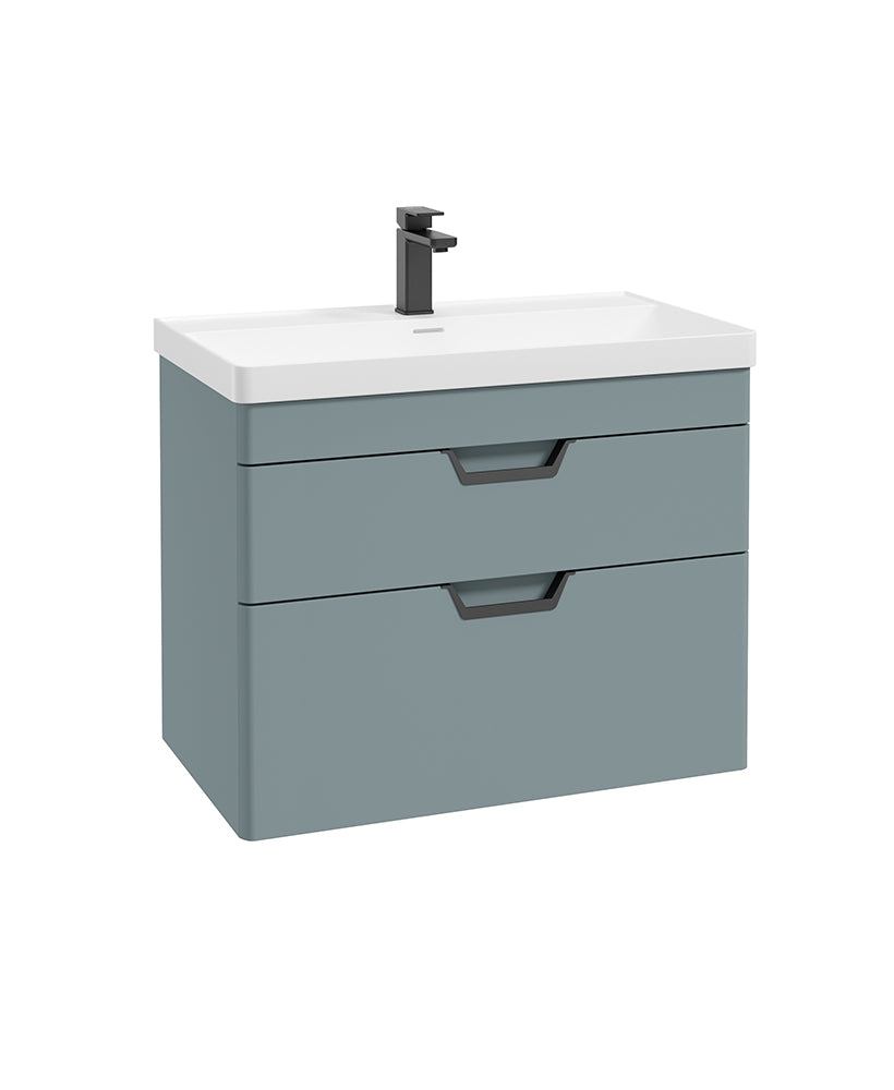 Freya 80cm 2 Drawer Wall Hung Vanity Uni