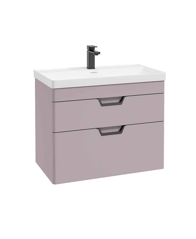 Freya 80cm 2 Drawer Wall Hung Vanity Uni