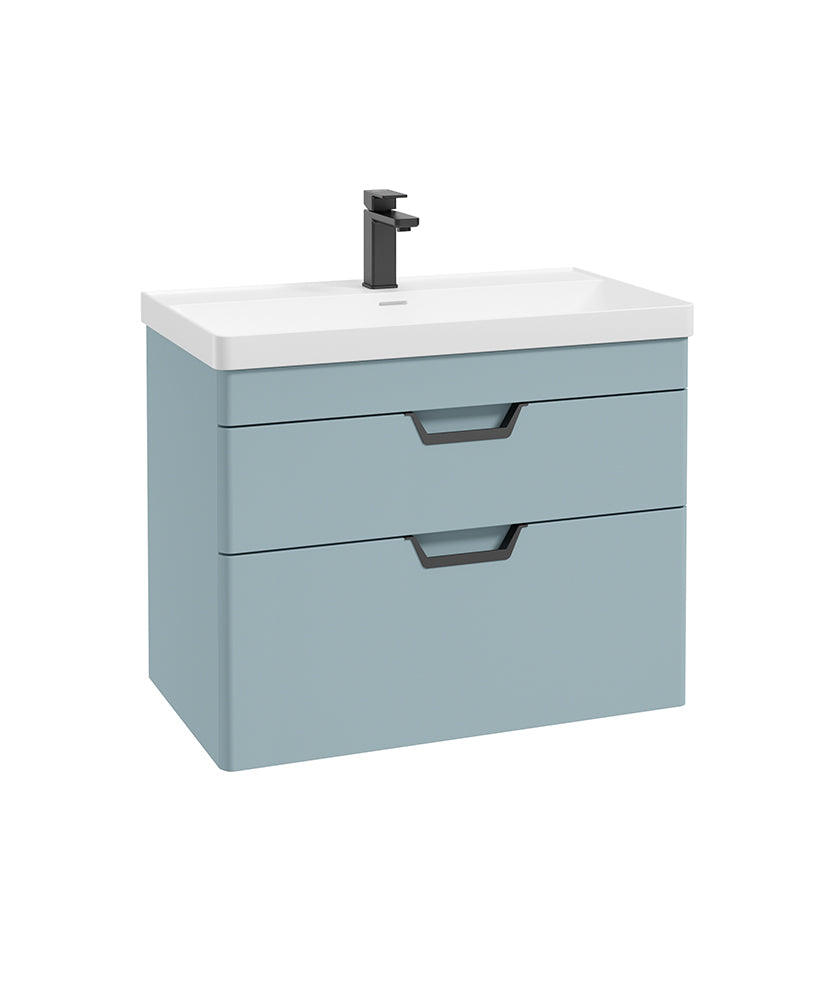 Freya 80cm 2 Drawer Wall Hung Vanity Uni