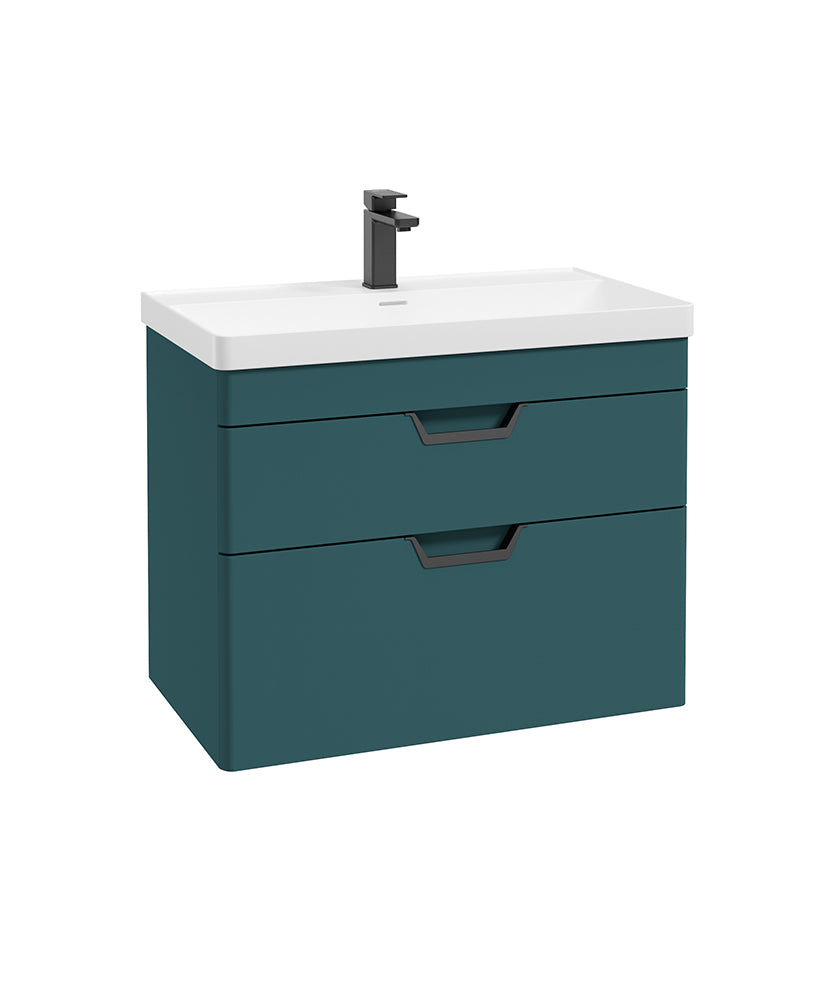 Freya 80cm 2 Drawer Wall Hung Vanity Uni