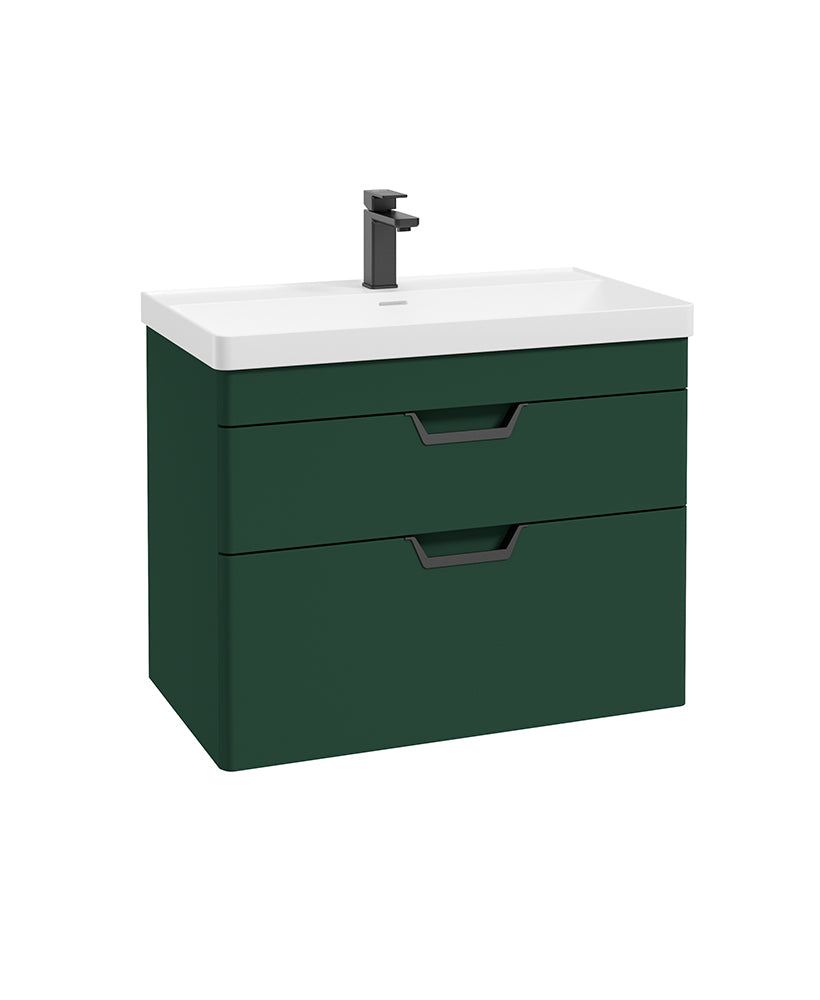 Freya 80cm 2 Drawer Wall Hung Vanity Uni
