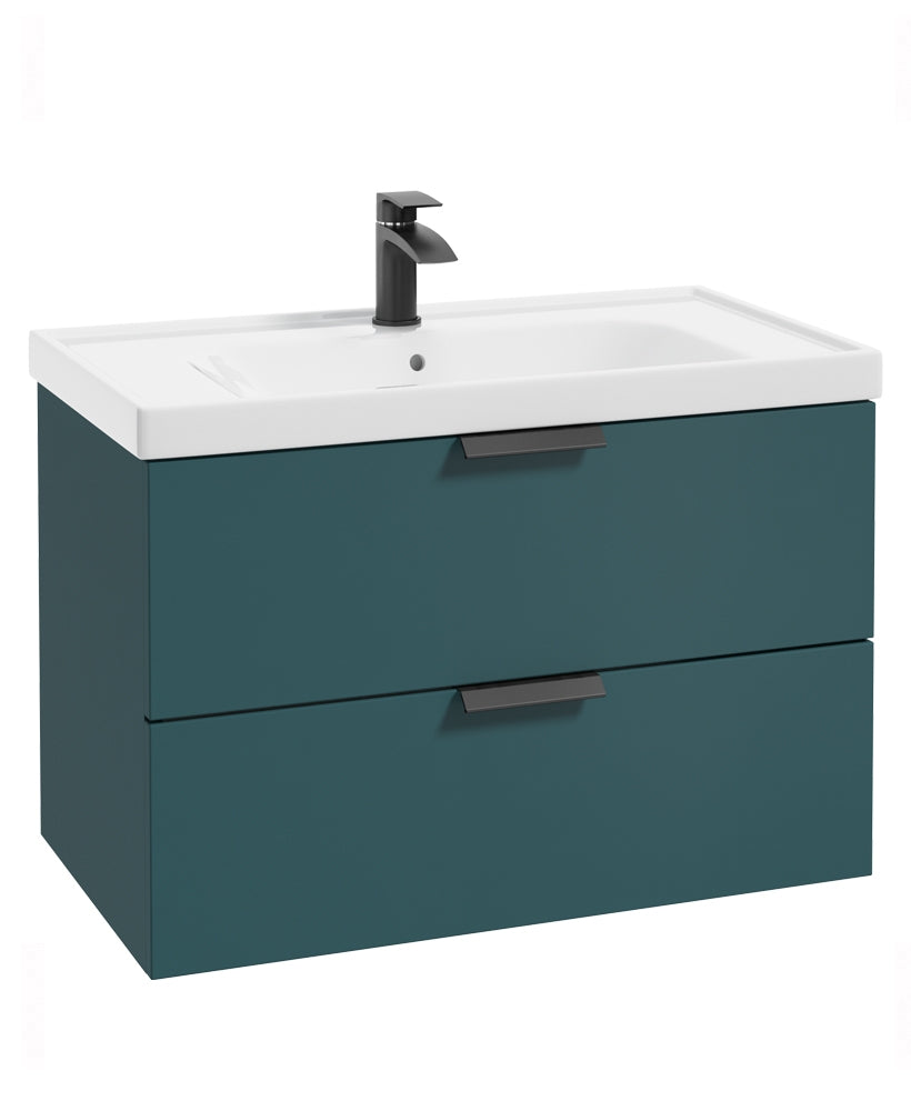 Stockholm Ocean Blue Matt 80cm Wall Hung