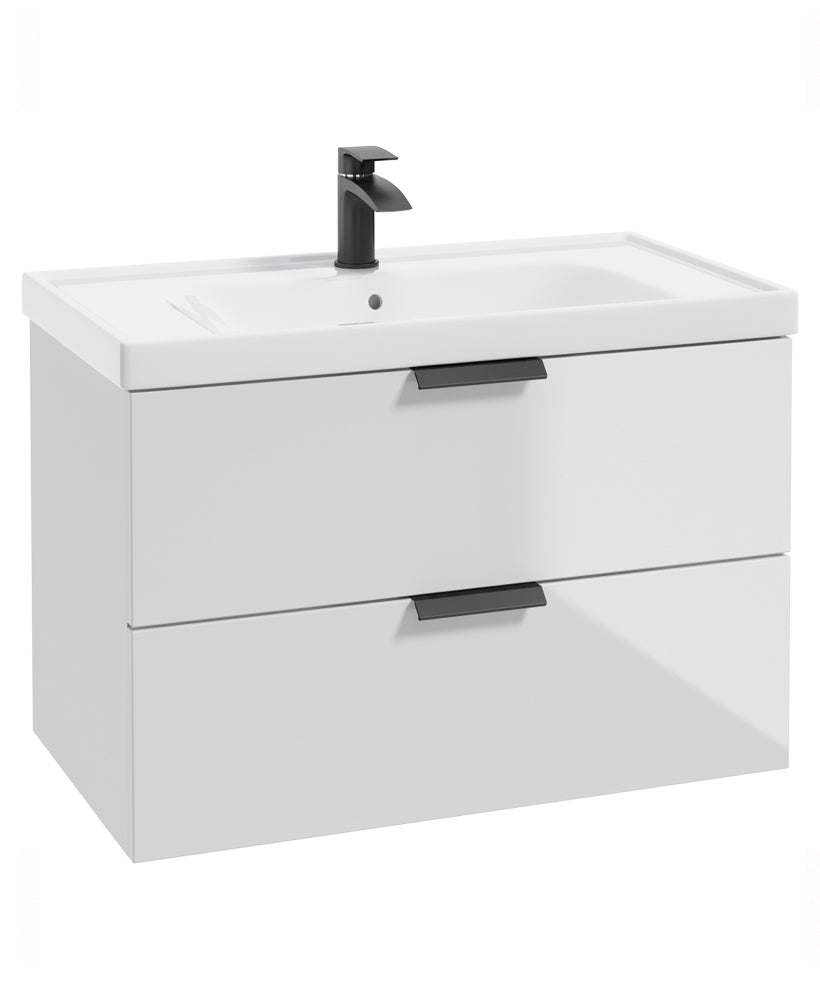 Stockholm Gloss White 80cm Wall Hung Van