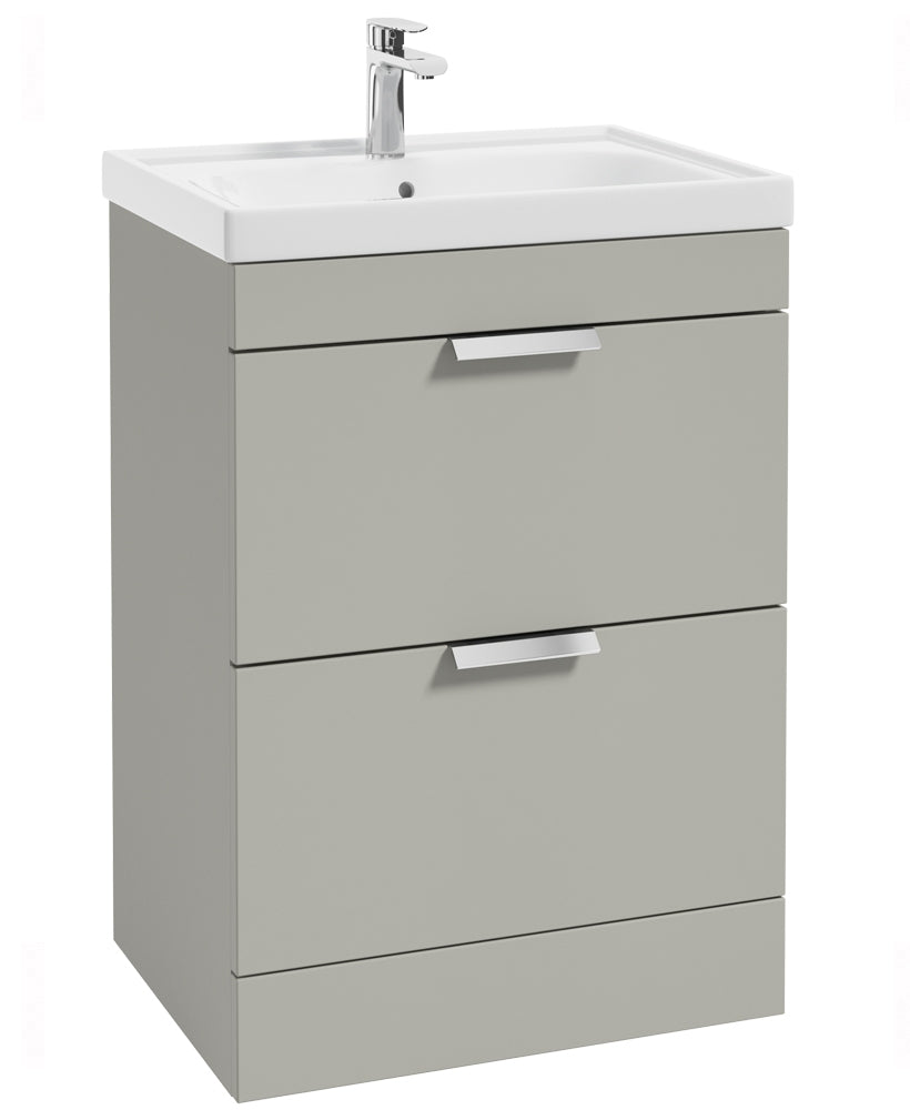 Stockholm Arctic Grey Matt 60cm 2 Drawer