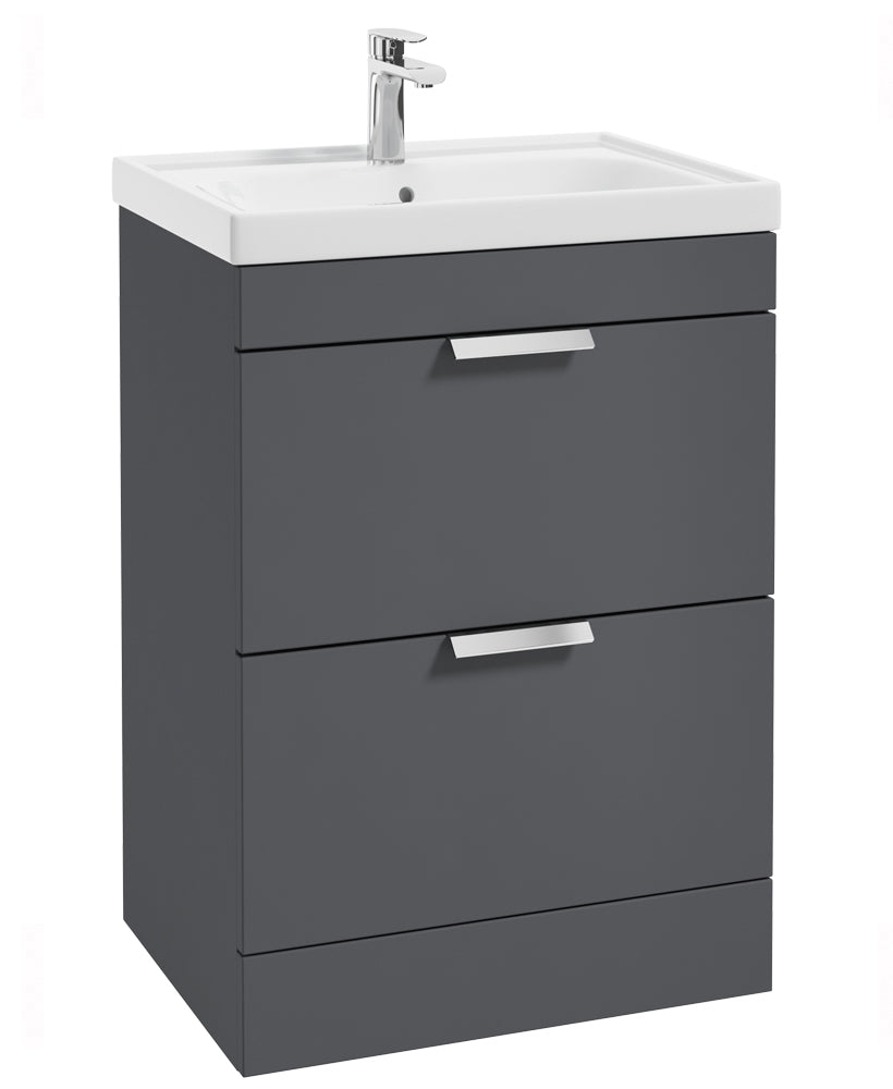 Stockholm Midnight Grey Matt 60cm 2 Draw