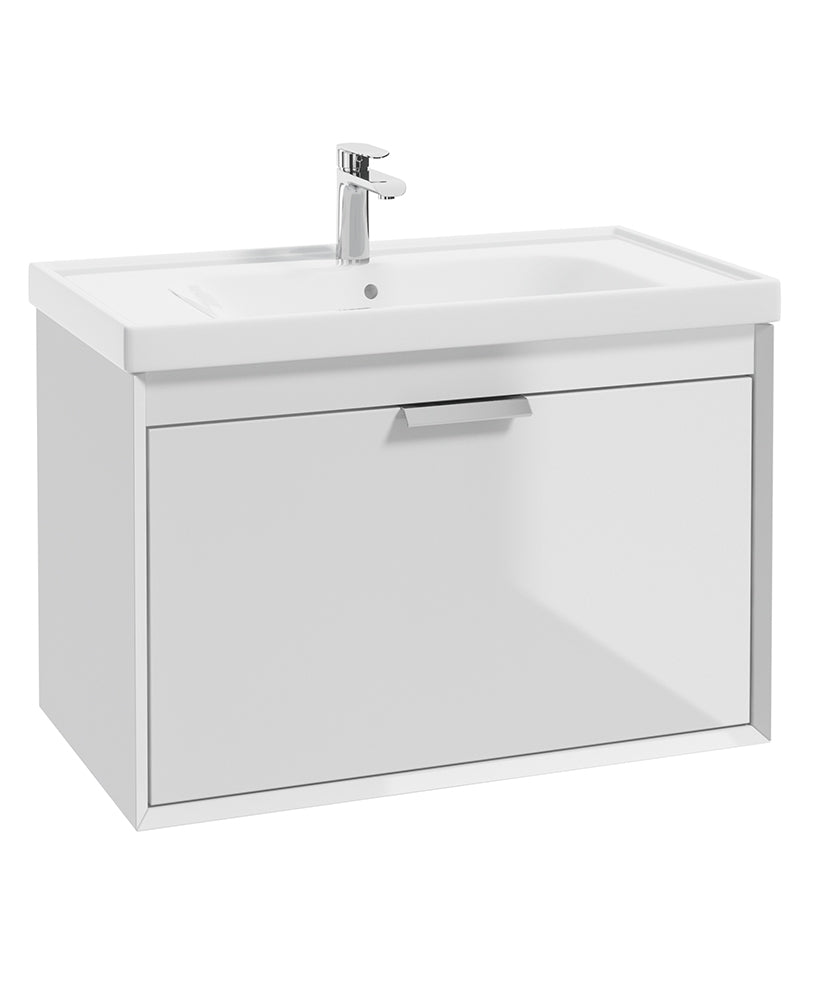 Fjord Gloss White  80cm Wall Hung Vanity