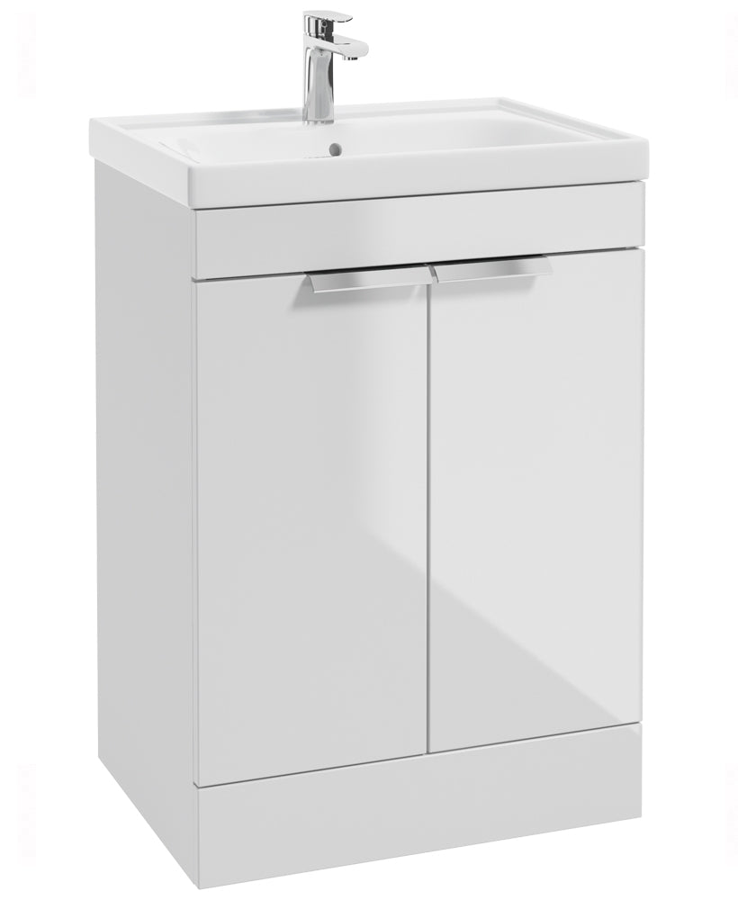 Stockholm Gloss White 60cm 2 Door Floor