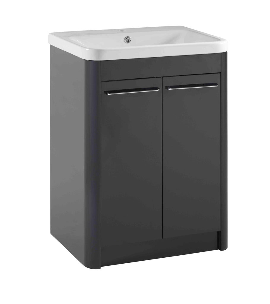 Contour 600mm Floor Mounted 2 Door - Anthraci