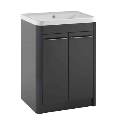 Contour 600mm Floor Mounted 2 Door - Anthraci