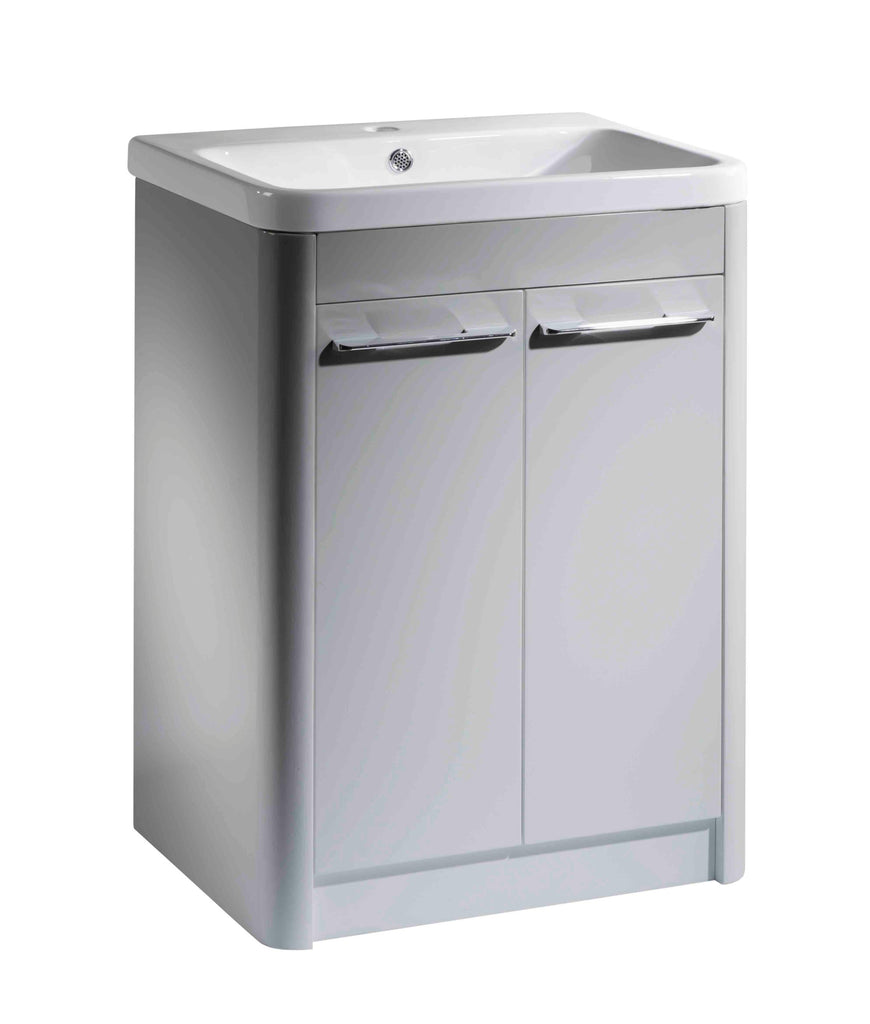 Contour 600mm Floor Mounted 2 Door - Light Gr