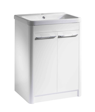 Contour 600mm Floor Mounted 2 Door - White