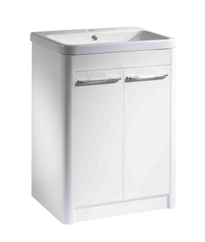 Contour 600mm Floor Mounted 2 Door - White