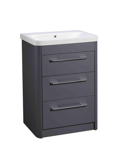 Contour 600mm Floor Mounted 3 Door - Anthraci