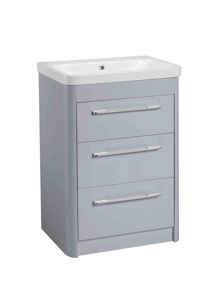 Contour 600mm Floor Mounted 3 Door- Light Gre