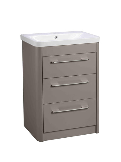 Contour 600mm Floor Mounted 3 Door - Stone Gr