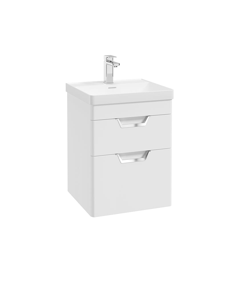 Freya 50cm 2 Drawer Wall Hung Vanity Uni