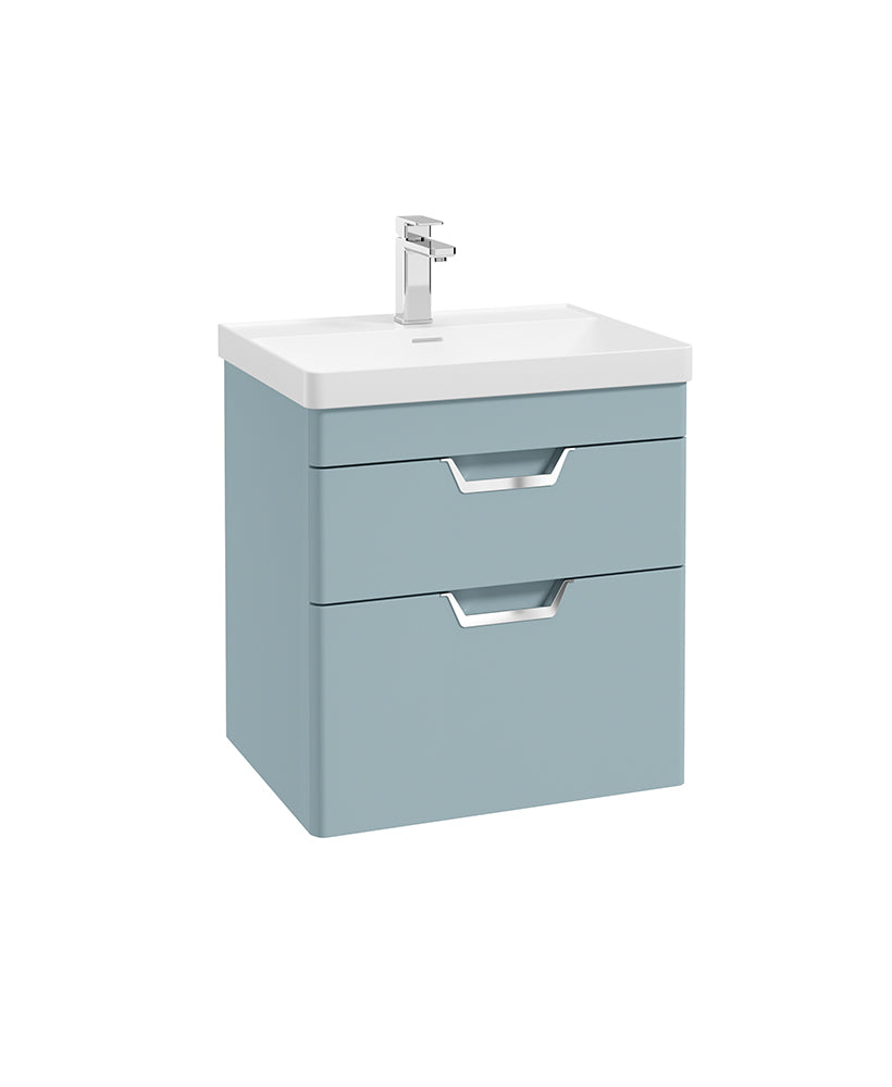 Freya 60cm 2 Drawer Wall Hung Vanity Uni
