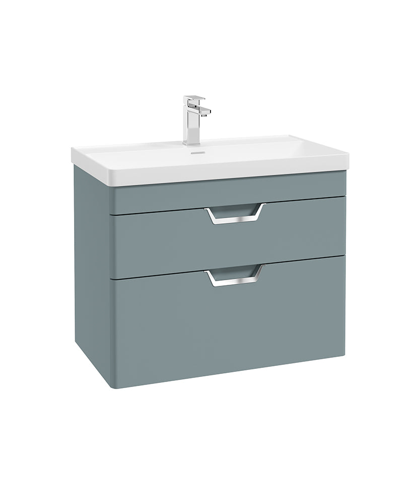 Freya 80cm 2 Drawer Wall Hung Vanity Uni