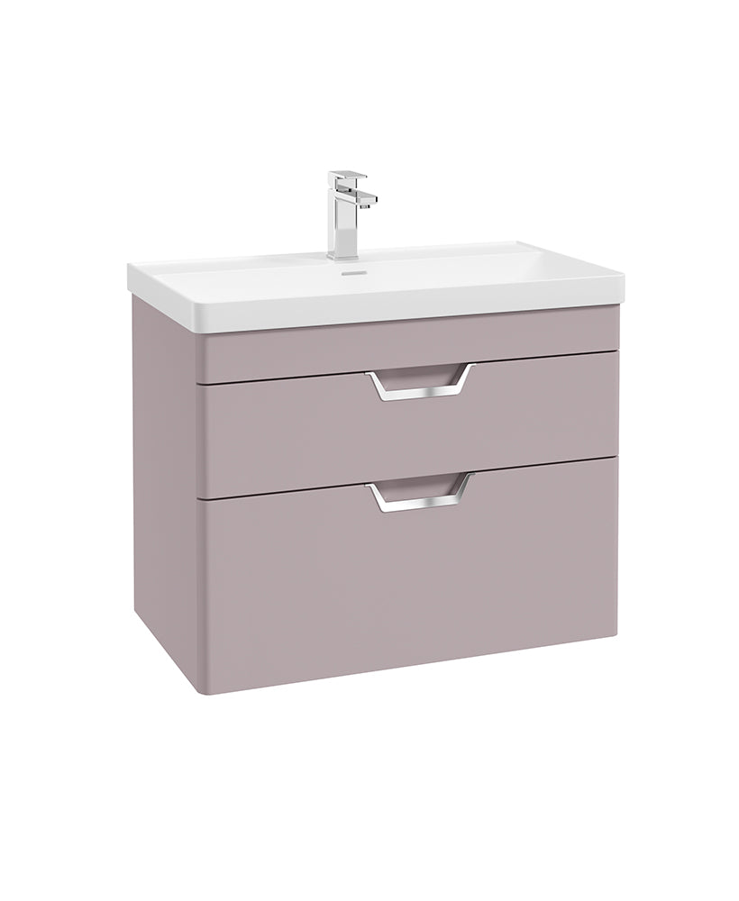 Freya 80cm 2 Drawer Wall Hung Vanity Uni