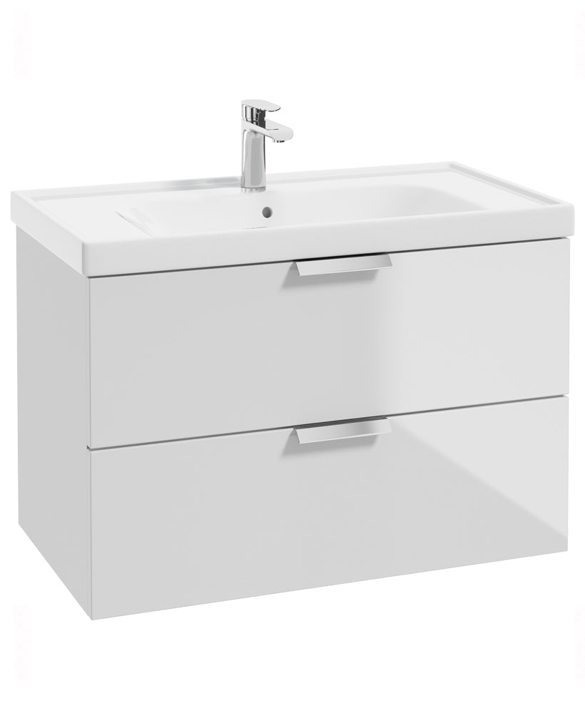 Stockholm Gloss White 80cm Wall Hung Van