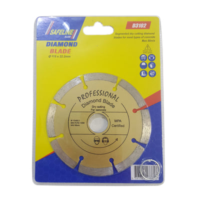 115 x 22mm SEGMENTED DIAMOND BLADE