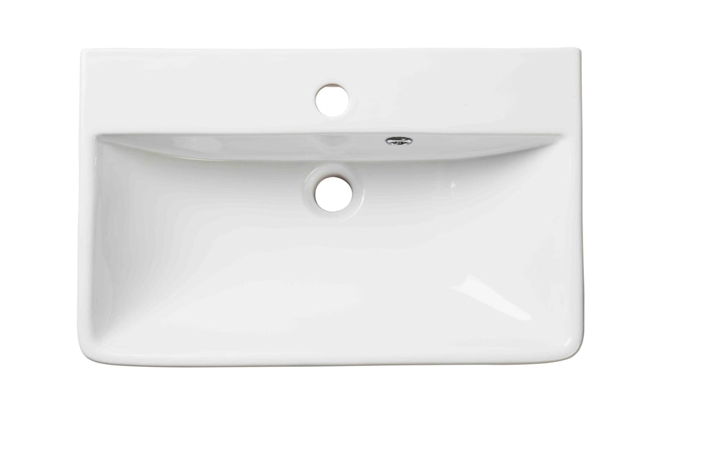 560mm Square Slim Depth Semi-Countertop Basin