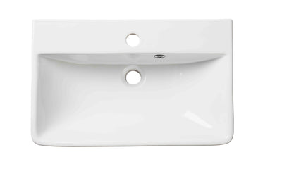 560mm Square Slim Depth Semi-Countertop Basin