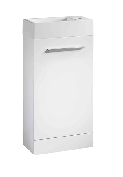 400mm Drive Floor Mounted inc Basin - White