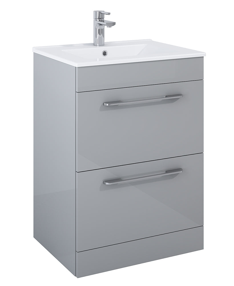 Otto Plus 60cm Gloss Light Grey Floor St