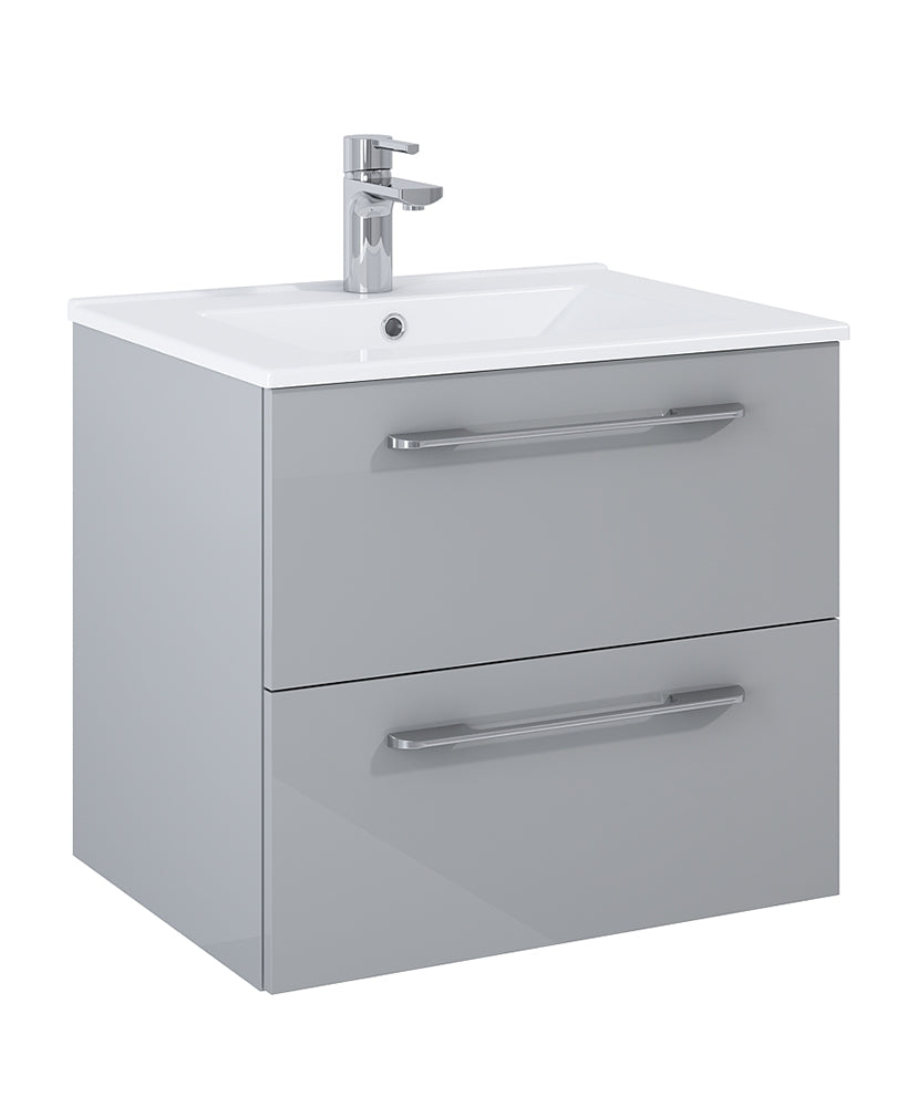 Otto Plus Gloss Light Grey 60cm 2 Drawer
