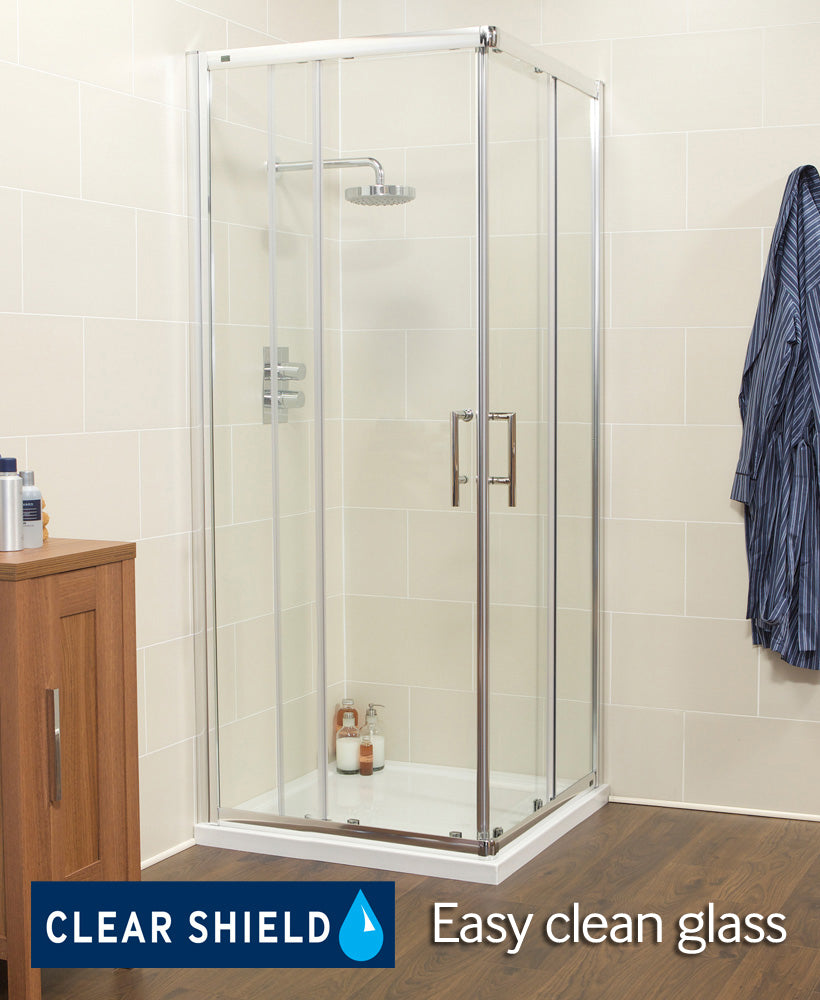 K2 760mm Semi-frameless corner entry doo