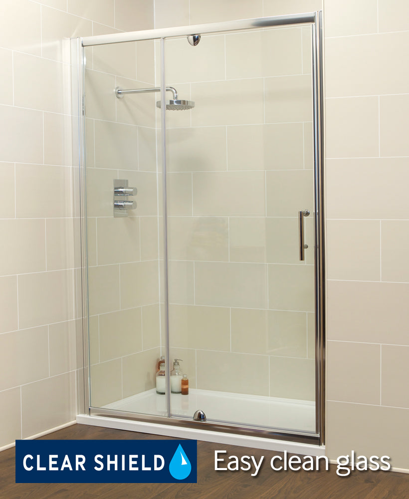 K2 1200mm semi-frameless pivot door & in