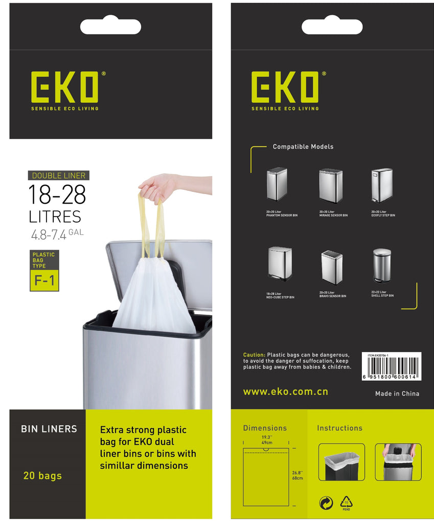 EKO Bin Liners Size E 25-35L 12 Pieces