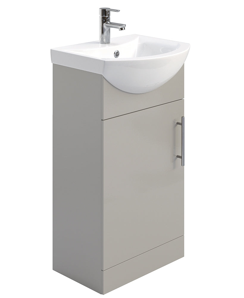Belmont Gloss Light Grey 45cm Vanity Uni