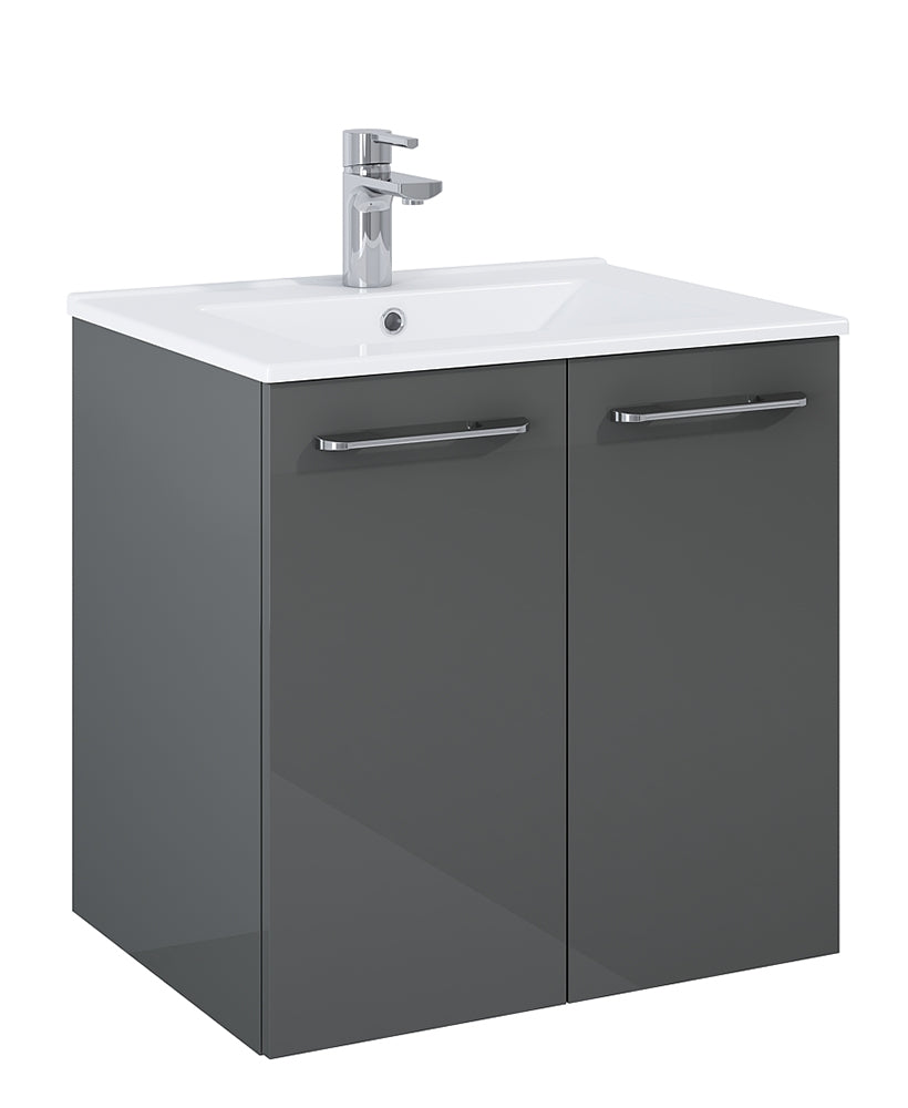 Otto Plus Gloss Grey 60cm 2 Door Wall Hu
