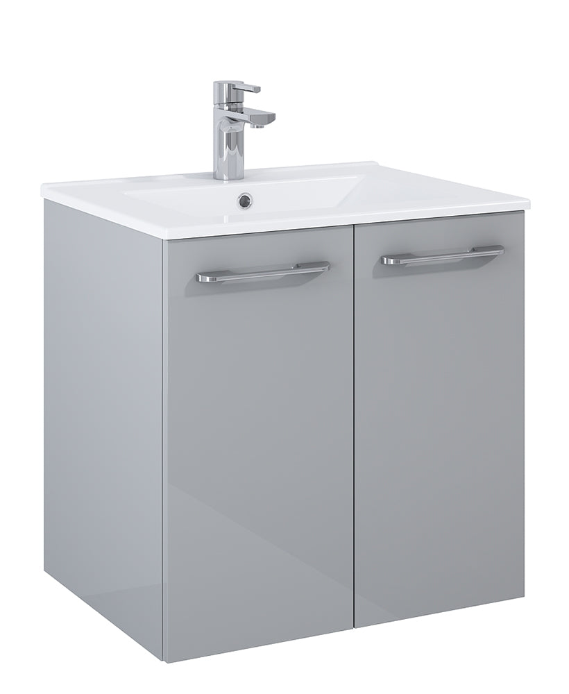 Otto Plus Gloss Light Grey 60cm 2 Door W