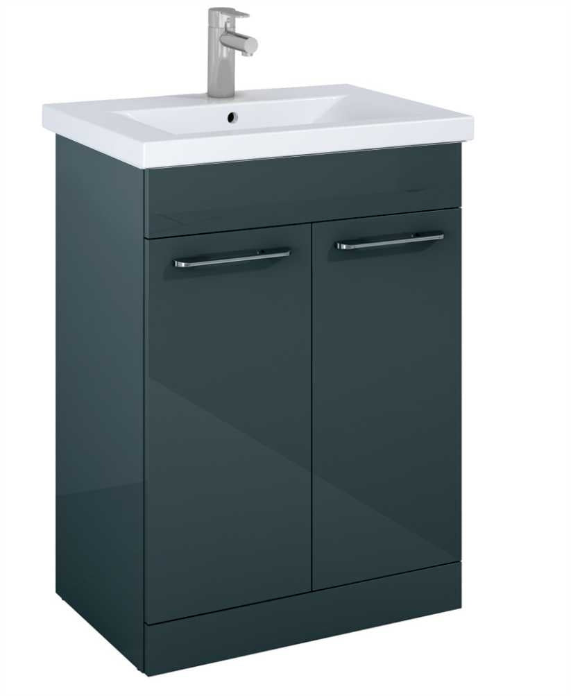 Otto Plus  Gloss Grey 60cm Floor Standin