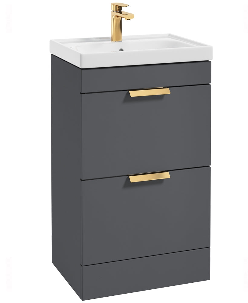 Stockholm Midnight Grey Matt 50cm 2 Draw