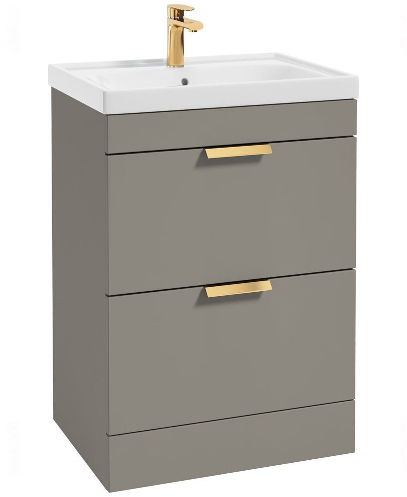 Stockholm Arctic Grey Matt 60cm 2 Drawer