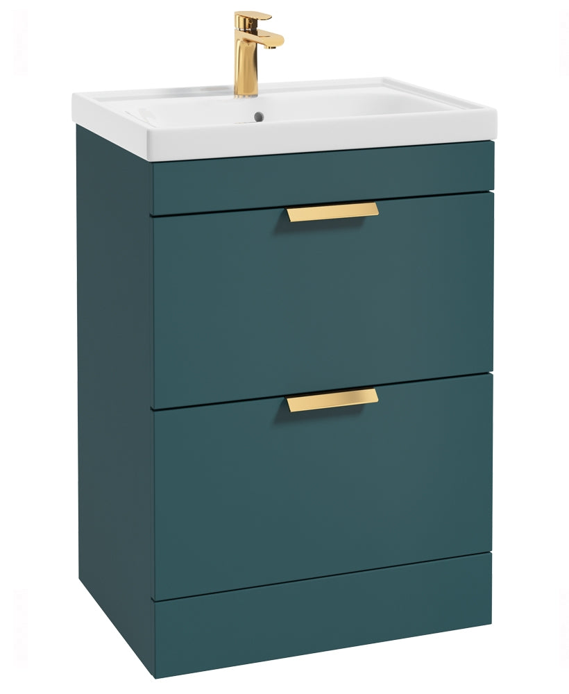 Stockholm Ocean Blue Matt 60cm 2 Drawer