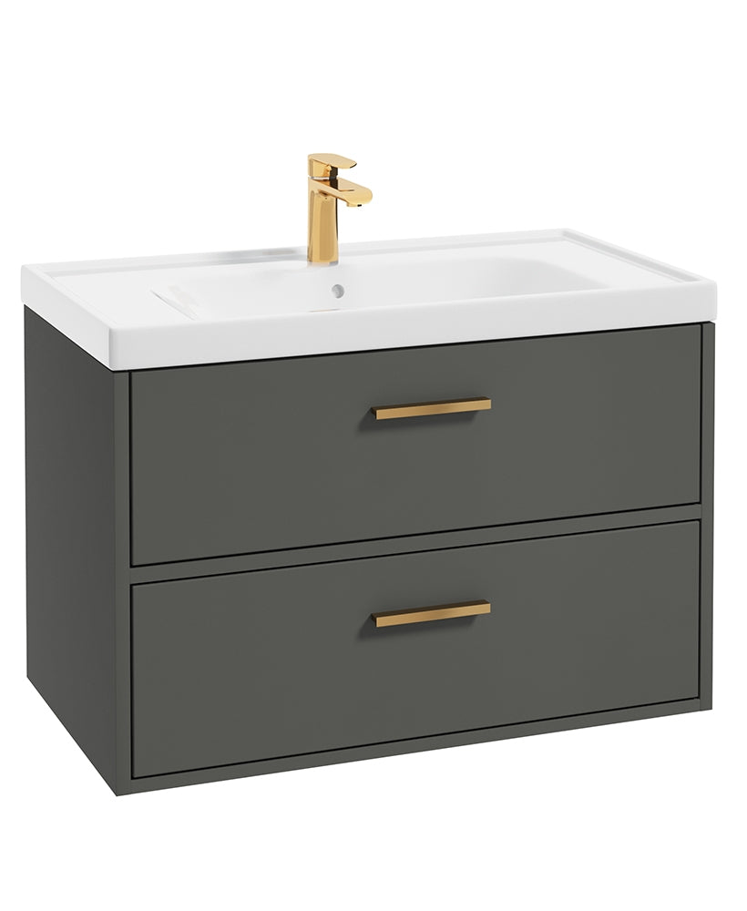 Finland Dolphin Grey Matt 80cm Wall Hung
