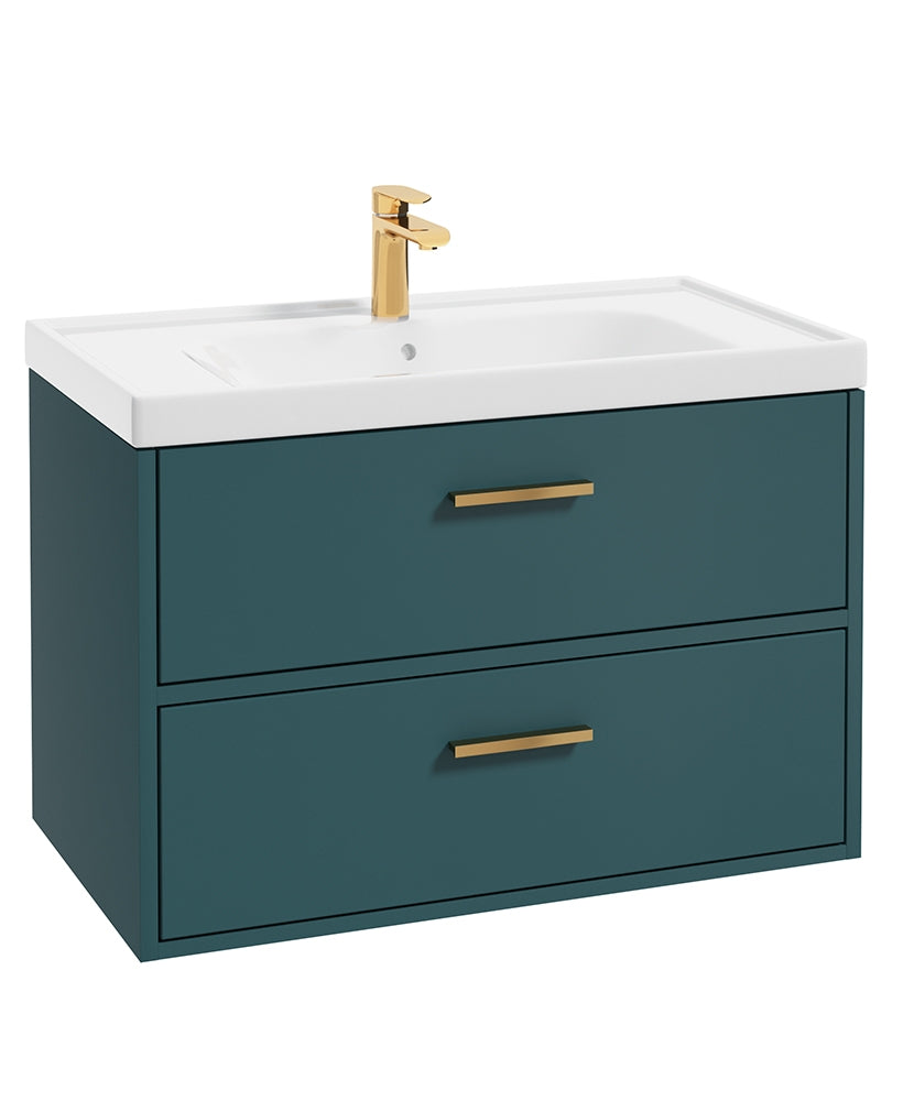 Finland Ocean Blue Matt 80cm Wall Hung V