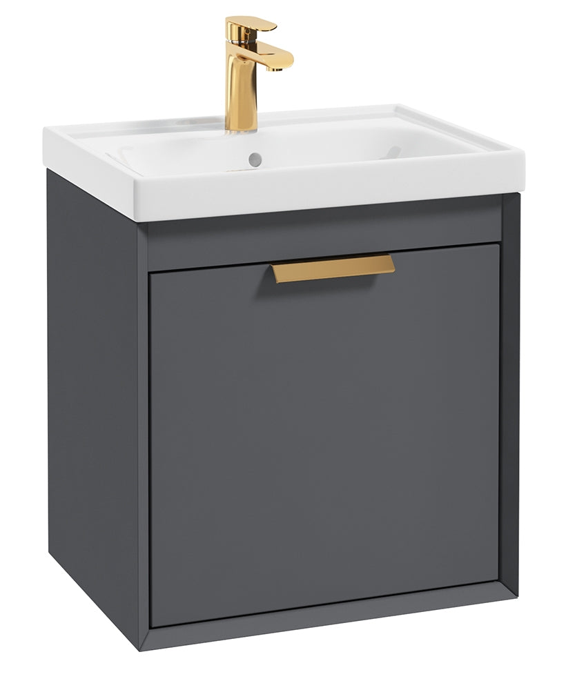 Fjord Midnight Grey Matt 50cm Wall Hung
