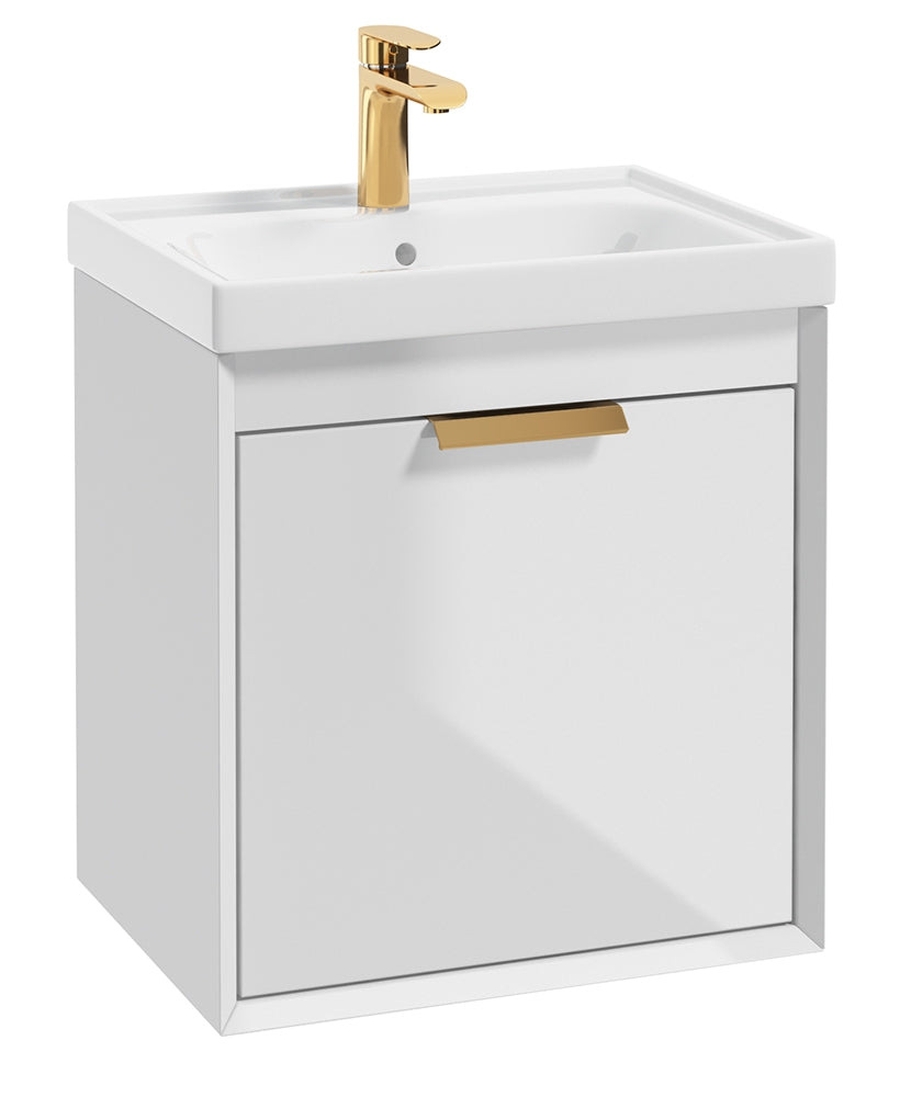 Fjord Gloss White 50cm Wall Hung Vanity