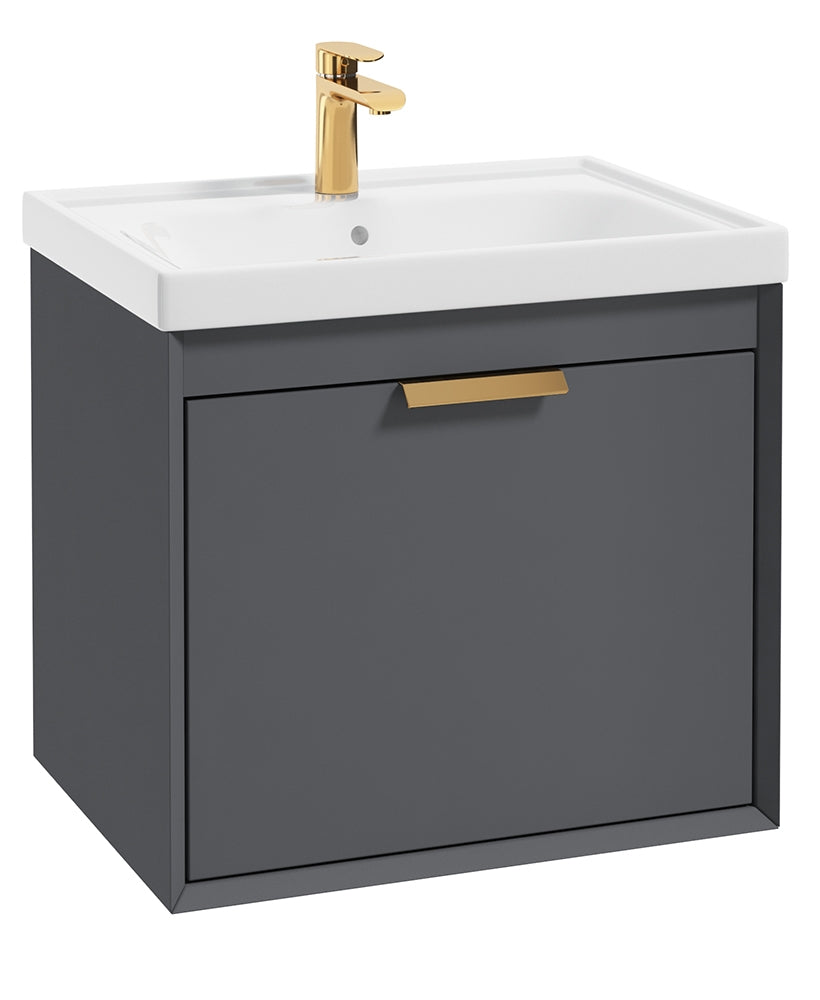 Fjord Midnight Grey Matt  60cm Wall Hung