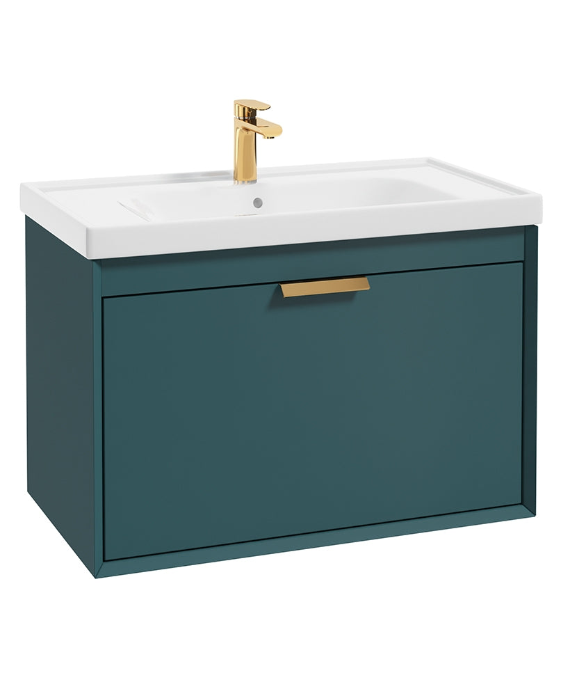 Fjord Ocean Blue Matt  80cm Wall Hung Va