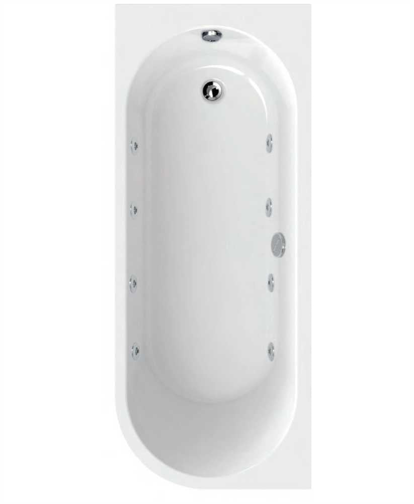 Arc 1700x700mm LH Single Ended 8 Jet Whi