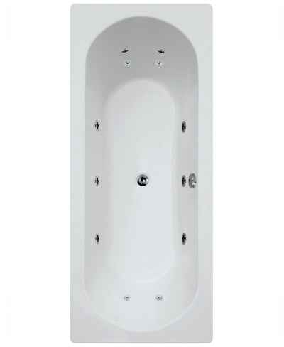 Clover 1800x800mm Double Ended 12 Jet Wh