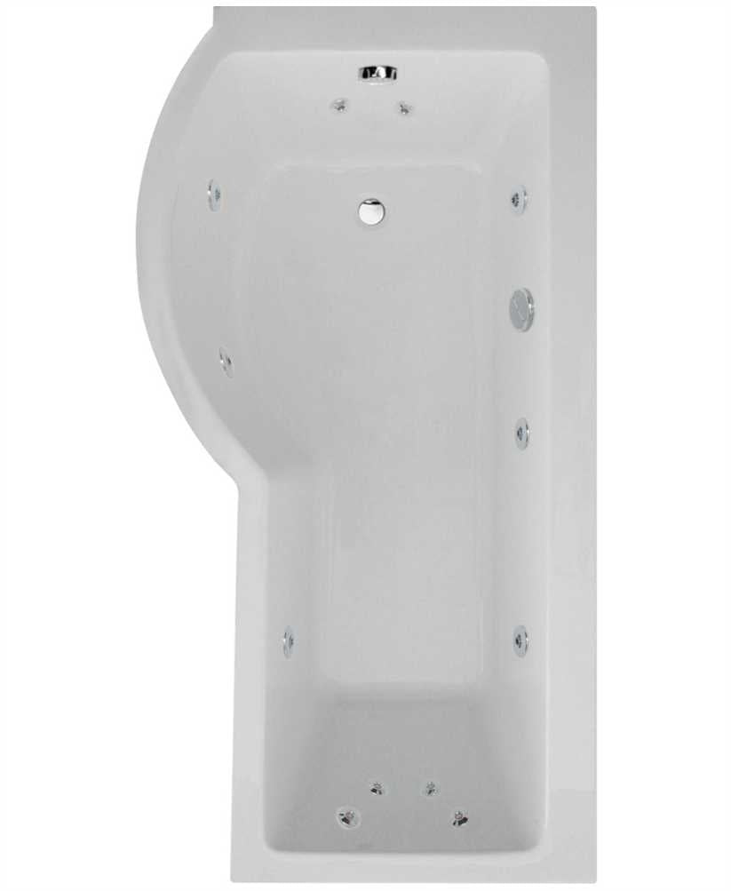 P Shape 1700x850mm LH Single Ended 12 Je