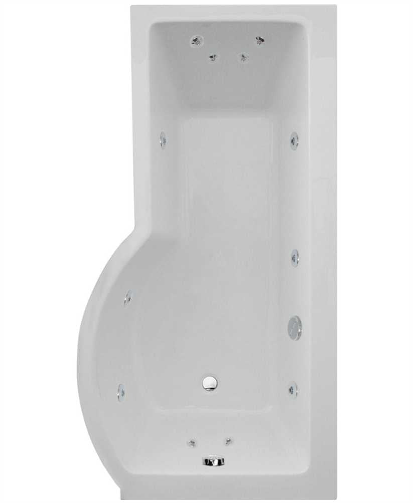 P Shape 1700x850mm RH Single Ended 12 Je